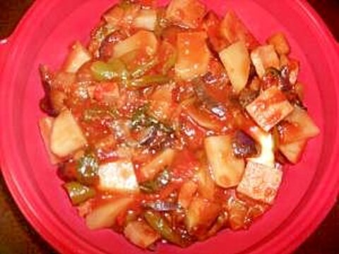 W大豆パワー☆レンジで簡単！トマト煮込み